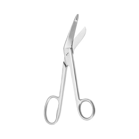 Bandage Scissors McKesson Argent™ Lister 8 Inch Length Surgical Grade Stainless Steel NonSterile Finger Ring Handle Angled Blunt Tip / Blunt Tip - M-970131-3492 - Each