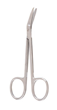 Suture Scissors McKesson Argent™ 4-1/2 Inch Surgical Grade Stainless Steel NonSterile Finger Ring Handle Angled Blunt Tip / Blunt Tip - M-970137-4709 - Each