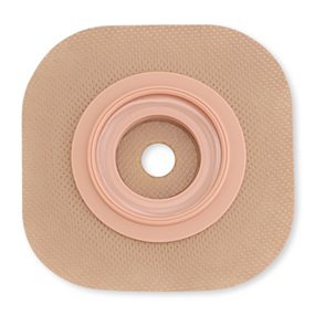 Hollister Ostomy Barrier New Image™ CeraPlus™ Pre-Cut, Extended Wear Adhesive Tape Borders 57 mm Flange Red Code System 1-1/4 Inch Opening