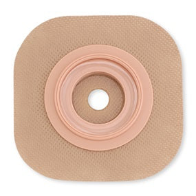 Hollister Ostomy Barrier New Image™ CeraPlus™ Pre-Cut, Extended Wear Adhesive Tape Borders 57 mm Flange Red Code System 1-1/8 Inch Opening