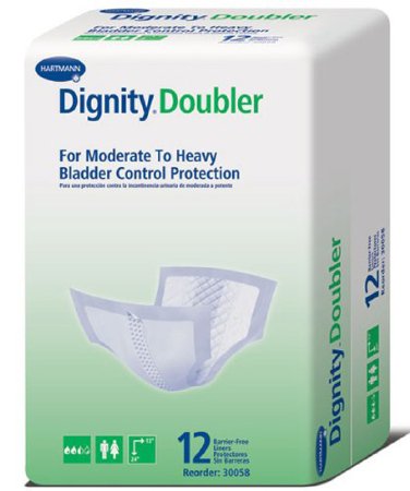 Hartmann Bladder Control Pad Dignity® 24 Inch Length Moderate Absorbency Polymer Core X-Large Adult Unisex Disposable - M-971294-4401 - Pack of 12