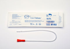 Cure Medical Urethral Catheter Cure Pocket Cath® Straight Tip Uncoated PVC 16 Fr. 16 Inch