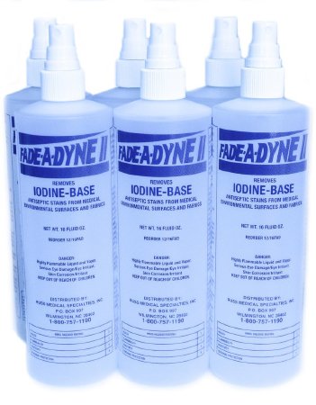 Russ Medical Specialist Fade-A-Dyne II® Iodine Stain Remover Alcohol Based Liquid 16 oz. Bottle Alcohol Scent NonSterile - M-971413-3972 - Each