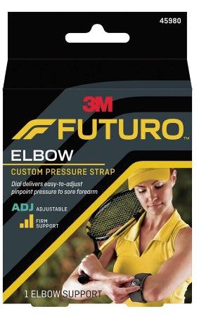 3M Elbow Support 3M™ Futuro™ One Size Fits Most Hook and Loop Strap Closure Tennis Elbow Strap Left or Right Elbow Black