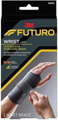 3M Wrist Brace Futuro™ Compression Stabilizing Low Profile Aluminum / Nylon / Polyester / Polyethylene / Spandex / Silicone Left Hand Black Small / Medium