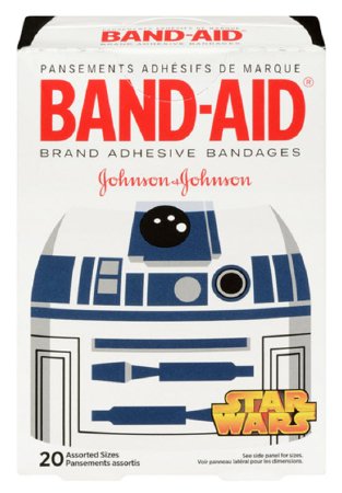 Adhesive Strip Band-Aid® 5/8 X 2-1/4 Inch / 3/4 X 3 Inch Plastic Rectangle / Spot Kid Design (Star Wars) Sterile