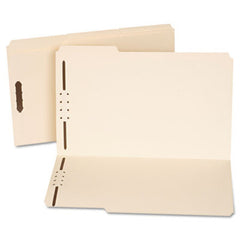 Universal® Reinforced Top Tab Folders with Two Fasteners, 1/3-Cut Tabs, Legal Size, Manila, 50/Box