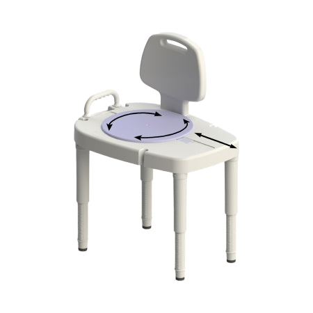 Maddak Maddak Bath Transfer Bench Removable Arm Rail 16 to 23 Inch Seat Height 450 lbs. Weight Capacity