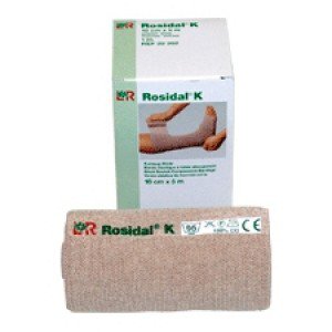 Lohmann & Rauscher Compression Bandage Rosidal® K 4 Inch X 5 Yard High Compression Clip Detached Closure Tan NonSterile