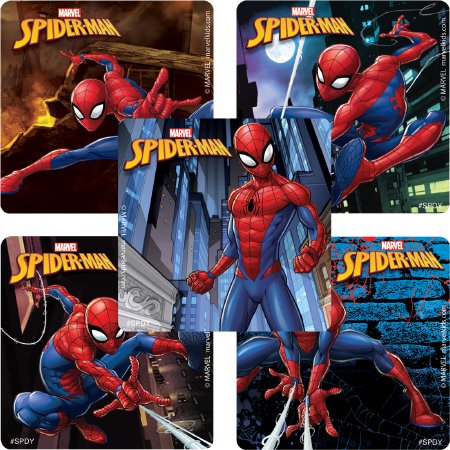 SmileMakers Disney® 100 per Unit Spider-Man Sticker 2.5 Inch
