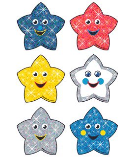 Medibadge Kids Love Stickers® 60 per Unit Glitzy Stars , Assorted Sticker