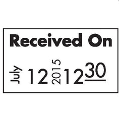 Market Lab Inc Pre-Printed Label Advisory Label White Paper RECEIVED ON / JULY, 12, 2015, 12,30 Black Quality Control Label - M-973355-3291 - Box of 20000