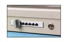 Intermetro Industries Cart Mechanical Pushbutton Lock For Basix Plus Cart