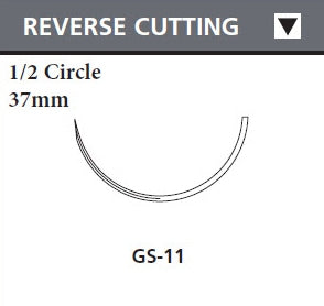 Suture with Needle V-Loc 180 Wound Closure Device Absorbable Uncoated Undyed Suture Barbed Monofilament Polyglyconate Size 2 - 0 12 Inch Suture 1-Needle 37 mm Length 1/2 Circle Reverse Cutting Needle