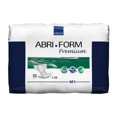 Abena North America Unisex Adult Incontinence Brief Abri-Form™ Premium M1 Medium Disposable Moderate Absorbency - M-973738-1105 - Case of 104