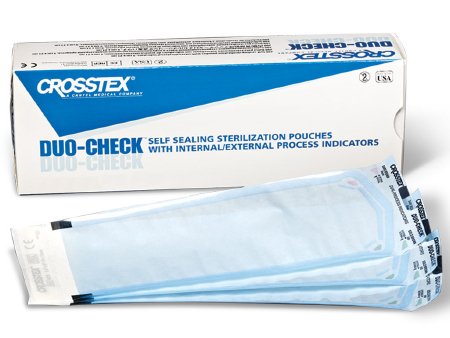 SPS Medical Supply Sterilization Pouch Duo-Check® Ethylene Oxide (EO) Gas / Steam 3-1/2 X 22 Inch Transparent / Blue Self Seal Paper / Film