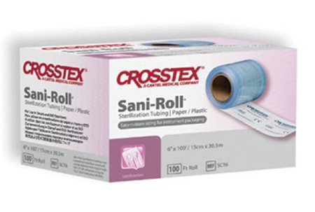 SPS Medical Supply Sterilization Roll Sani-Roll® Ethylene Oxide (EO) Gas / Steam 2 Inch X 100 Foot Transparent / Blue Self Seal Paper / Film