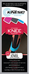 Fabrication Enterprises Kinesiology Tape Kinesio® Pre-Cut Knee Cotton 12 X 1 X 8 Inch Blue / Black NonSterile