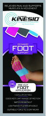 Fabrication Enterprises Kinesiology Tape Kinesio® Pre-Cut Foot Cotton 12 X 1 X 8 Inch Pink / Blue NonSterile