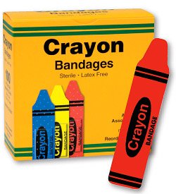 Medibadge Adhesive Strip 3/4 X 3 Inch Plastic Rectangle Kid Design (Crayon) Sterile