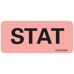 Precision Dynamics Pre-Printed Label MedVision® Advisory Label Red Paper Stat Black Alert Label 1 X 2-1/4 Inch - M-973959-4063 - Each