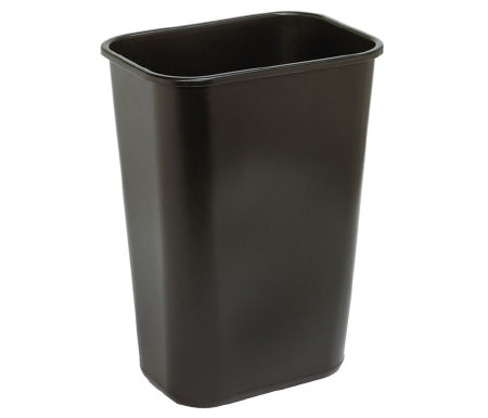 Grainger Trash Can Tough Guy 10.3 gal. Rectangular Black Plastic Open Top - M-974155-4468 - Each