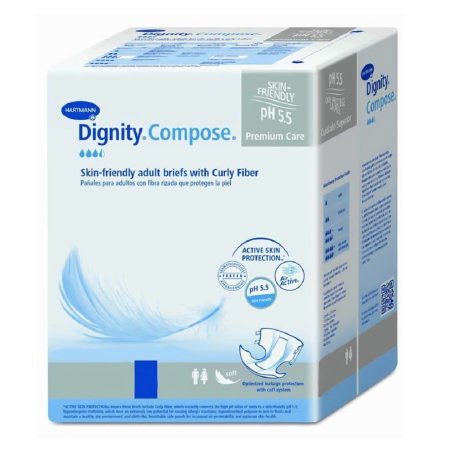 Hartmann Unisex Adult Incontinence Brief Dignity® Compose® X-Large Disposable Heavy Absorbency - M-974269-3832 - Case of 60