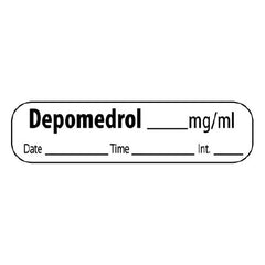 Precision Dynamics Drug Label MedVision® Anesthesia Label Depomedrol_mg/mL Date_Time_Int White 3/8 X 1-7/16 Inch - M-974434-4416 - Roll of 1