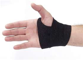 Alimed Wrist Support Freedom® Comfort™ Wrap Low Profile Fabrifoam® Right Hand Black One Size Fits Most