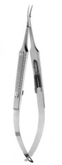 V. Mueller Eye Needle Holder 5-1/8 Inch Length Moderately Curved, Smooth Jaw, 9 mm Short Shanks and Wides - M-974490-2120 - Each