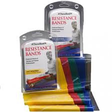 Performance Health Exercise Resistance Band Set Thera-Band® Blue / Black 4 Inch X 5 Foot Heavy Resistance to X-Heavy Resistance