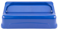 RJ Schinner Co Trash Can Lid Slim Jim® 5 X 11-1/2 X 20-1/2 Inch, Blue, Plastic, Rectangular, Swing - M-974814-4879 - Case of 4