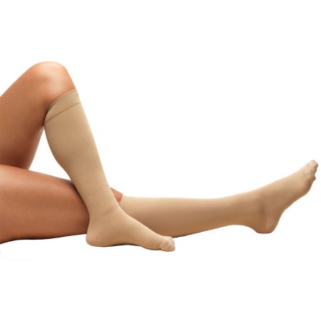 TruForm Anti-embolism Stocking Truform® Knee High Medium Beige Closed Toe