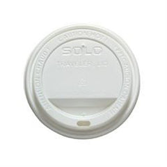 Solo Cup Dome Lid Traveler® White, Polystyrene, Sip Hole, Hot Applications