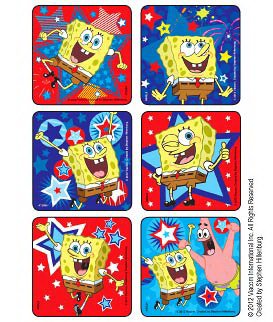Medibadge Disney® 75 per Unit SpongeBob Stars and Stripes Sticker