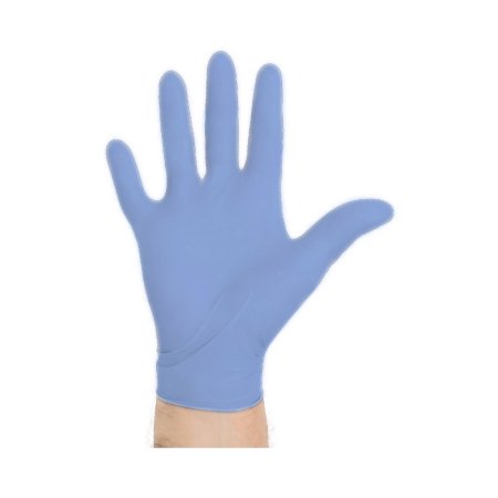 O&M Halyard Inc Exam Glove Aquasoft® X-Small NonSterile Nitrile Standard Cuff Length Textured Fingertips Blue Not Chemo Approved - M-975528-4537 - Case of 3000