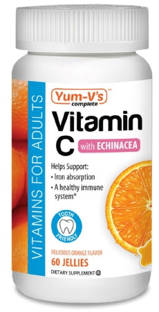 Vitamin Supplement YumV's™ Ascorbic Acid / Echinacea Gummy 60 per Bottle Orange Flavor