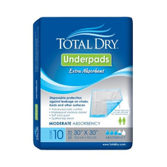 Secure Personal Care Products Underpad TotalDry™ 30 X 30 Inch Disposable SecureLoc Heavy Absorbency - M-975698-1996 - Case of 100