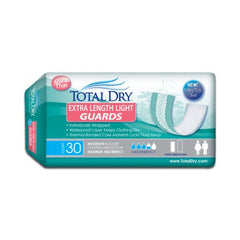 Secure Personal Care Products Bladder Control Pad TotalDry™ 11 Inch Length Moderate Absorbency SecureLoc Core One Size Fits Most Adult Unisex Disposable - M-975707-4313 - Case of 180