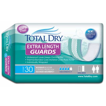 Secure Personal Care Products Bladder Control Pad TotalDry™ 12 Inch Length Moderate Absorbency SecureLoc Core One Size Fits Most Adult Unisex Disposable - M-975709-2835 - Case of 180
