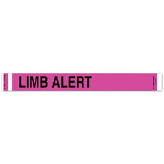 Precision Dynamics Identification Wristband with Shield Short Stay® Alert Band Adhesive Closure Limb Alert - M-975886-3494 - Box of 1000