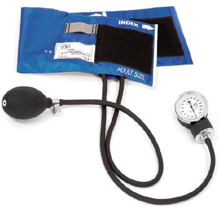 Prestige Medical Aneroid Sphygmomanometer with Cuff Pocket Size Hand Held Adult Large Cuff