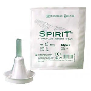 Bard Male External Catheter Spirit™3 Self-Adhesive Hydrocolloid Silicone Intermediate