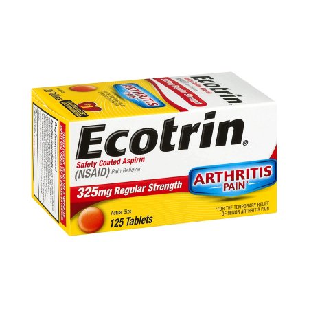 Medtech Laboratories Pain Relief Ecotrin® 325 mg Strength Aspirin Tablet 125 per Bottle