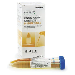 Urine Chemistry Liquid Urine Dipstick Control Solution, 2 Levels McKesson Consult™ Analyte Testing Positive Level / Negative Level 2 X 12 mL