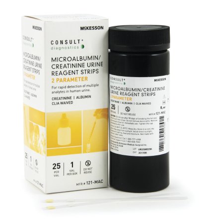 Urinalysis Test McKesson Consult™ Albumin, Creatinine 25 per Bottle