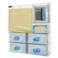 Bowman Manufacturing PPE Dispenser Wall / Door Mount Clear 4-3/4 X 23-1/2 X 26-1/2 Inch Plastic - M-977005-1493 - Each