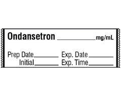 Shamrock Scientific Drug Label Shamrock Anesthesia Label Ondansetron mg/mL Prep Date_Exp Date_ Initial_Exp Time_ White 1/2 X 1 Inch - M-977172-4013 - Roll of 1
