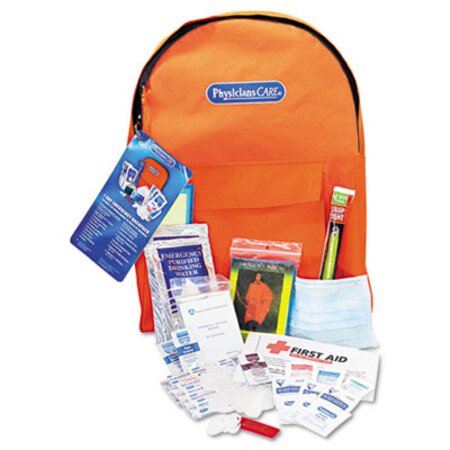 PhysiciansCare® by First Aid Only® Emergency Preparedness First Aid Backpack, 43 Pieces/Kit