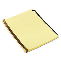 Universal® Deluxe Preprinted Simulated Leather Tab Dividers with Gold Printing, 31-Tab, 1 to 31, 11 x 8.5, Buff, 1 Set